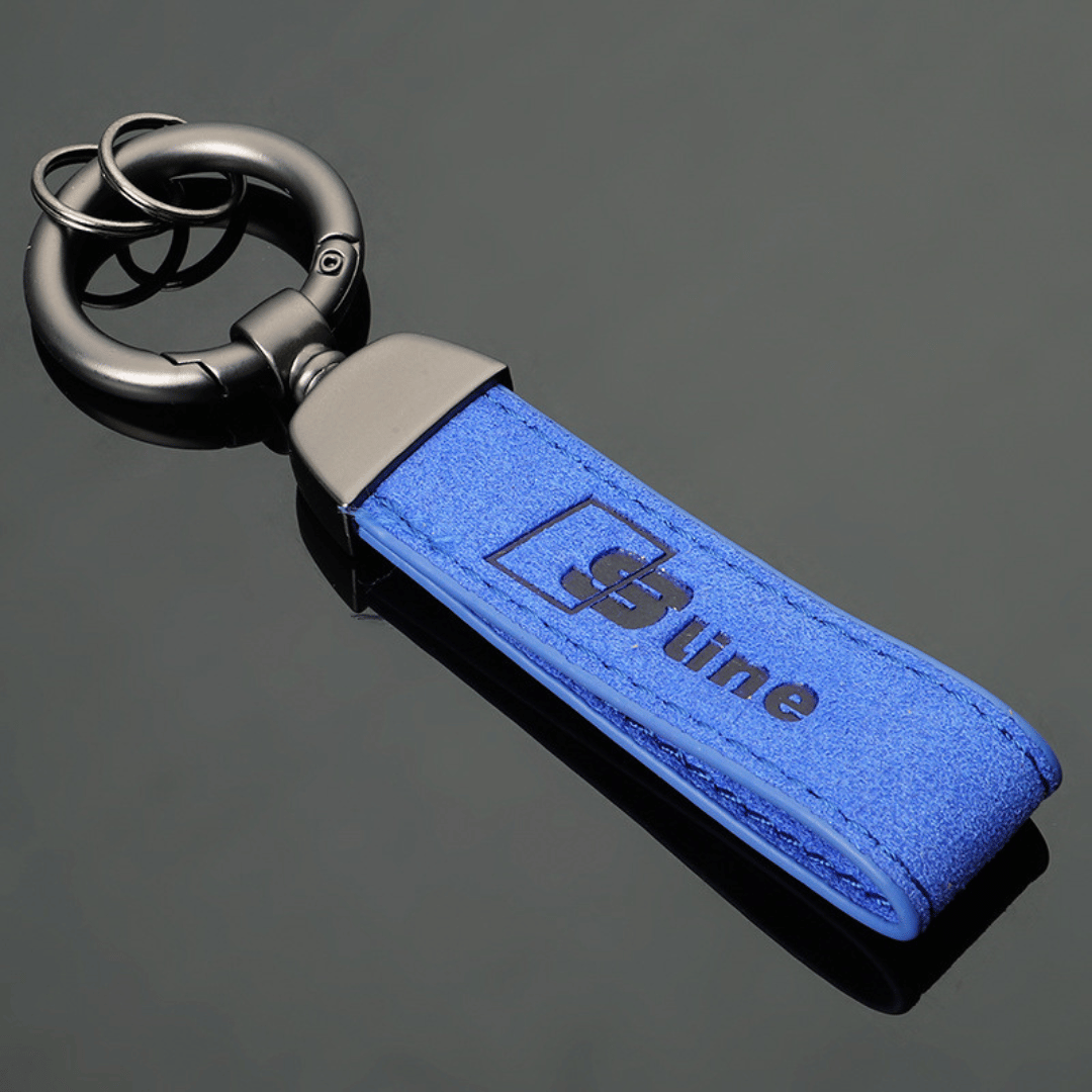 Blue S line keychain